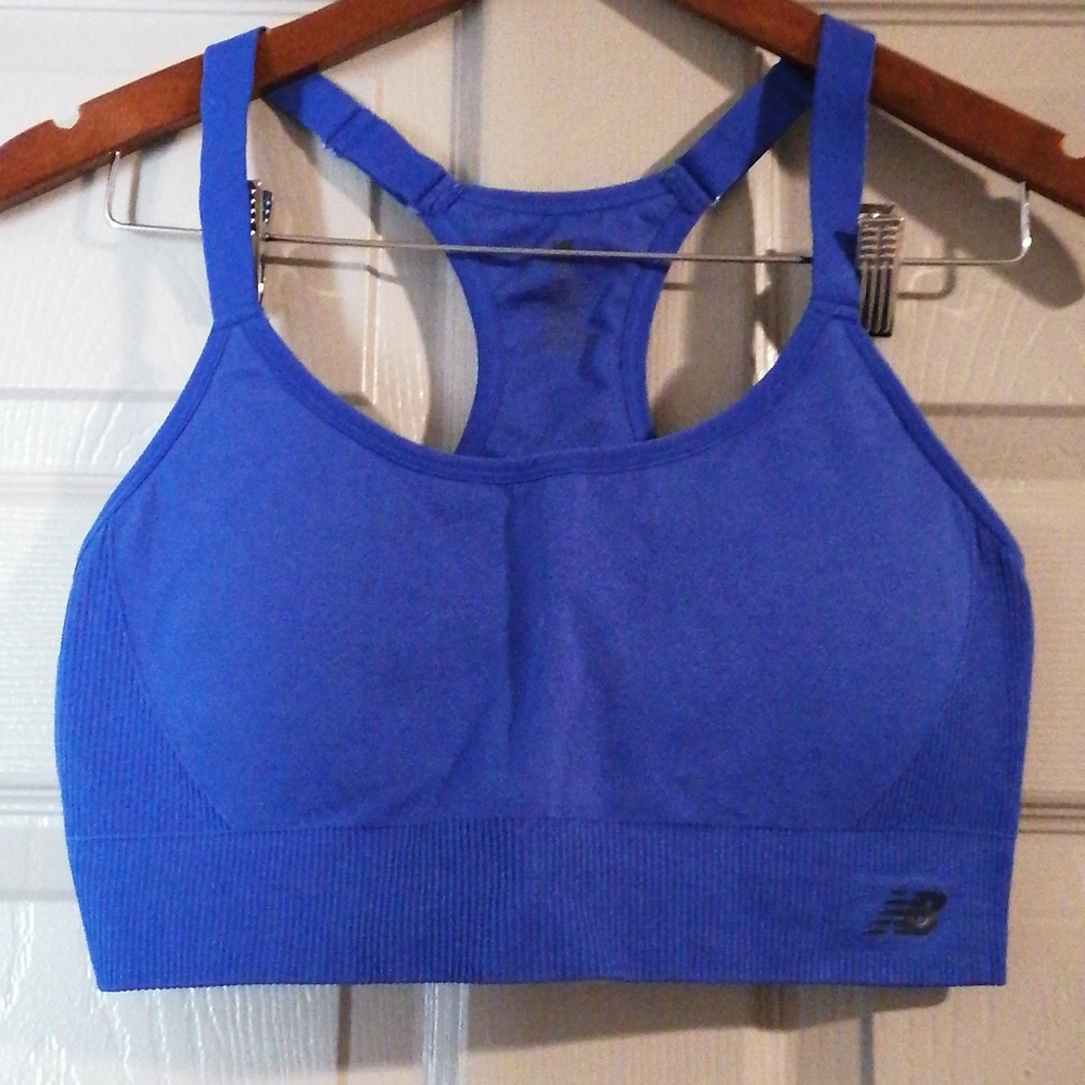 Blue sports bra